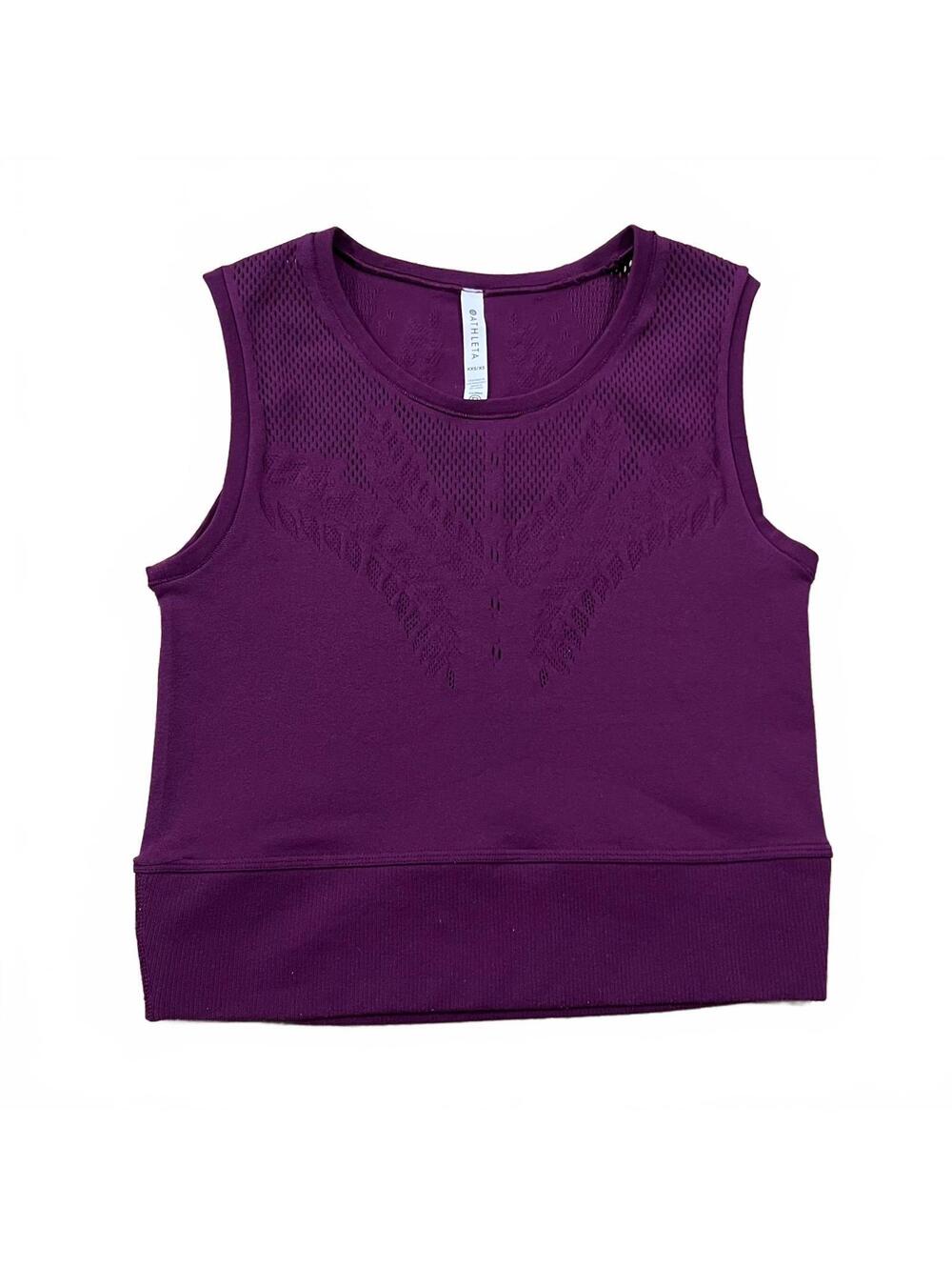 Athleta Ujjayi Crop Tank Top Plum Purple Size XXS/XS